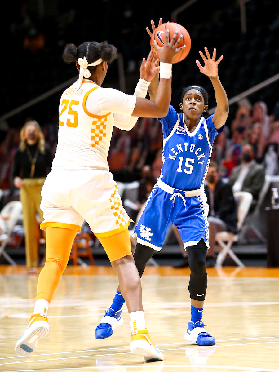Chasity Patterson. 

Kentucky loses to Tennessee 70-53.

Photo by Eddie Justice | UK Athletics