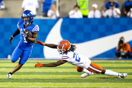 Wan'Dale Robinson.

UK beat Florida 20-13.

Photo by Eddie Justice | UK Athletics