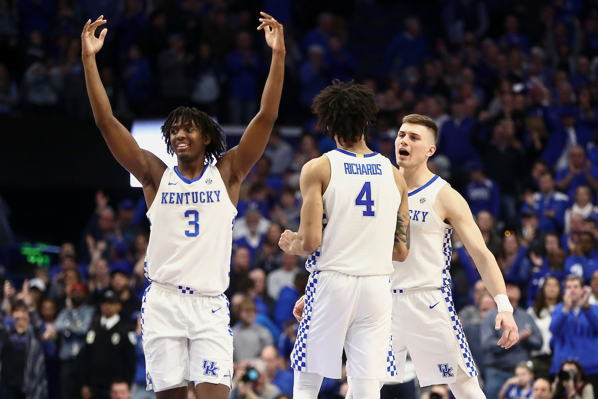 Tyrese Maxey. Nick Richards. Nate Sestina.

UK beat Ole Miss 67-62.

Photo by Chet White | UK Athletics