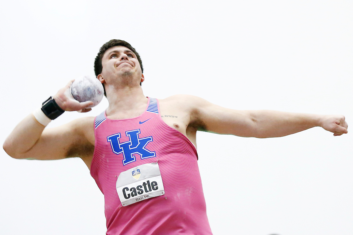 Noah Castle.

The University of Kentucky track and field team competes in day two of the 2018 SEC Indoor Track and Field Championships at the Gilliam Indoor Track Stadium in College Station, TX., on Sunday, February 25, 2018.

Photo by Chet White | UK Athletics