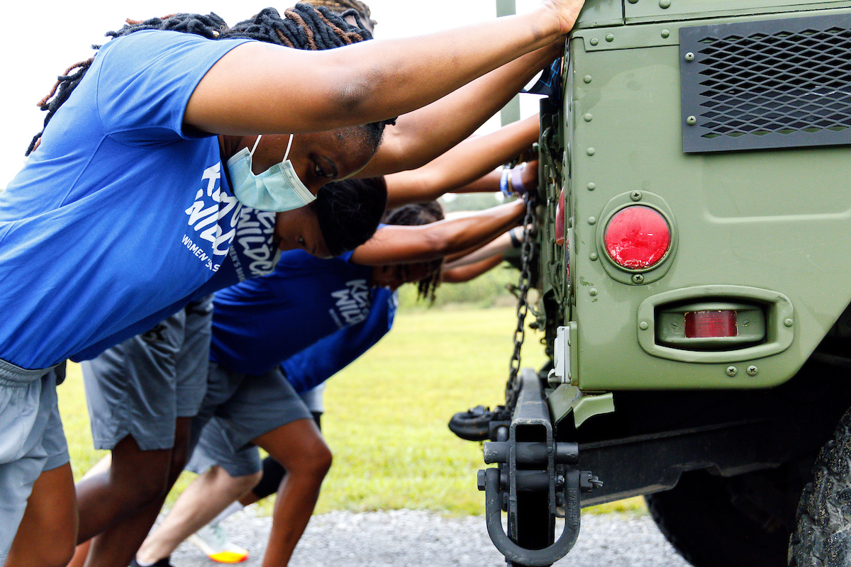 Niya Butts.

Kentucky Women’s Basketball team bonding trip to Fort Campbell.

Photo by Eddie Justice | UK Athletics