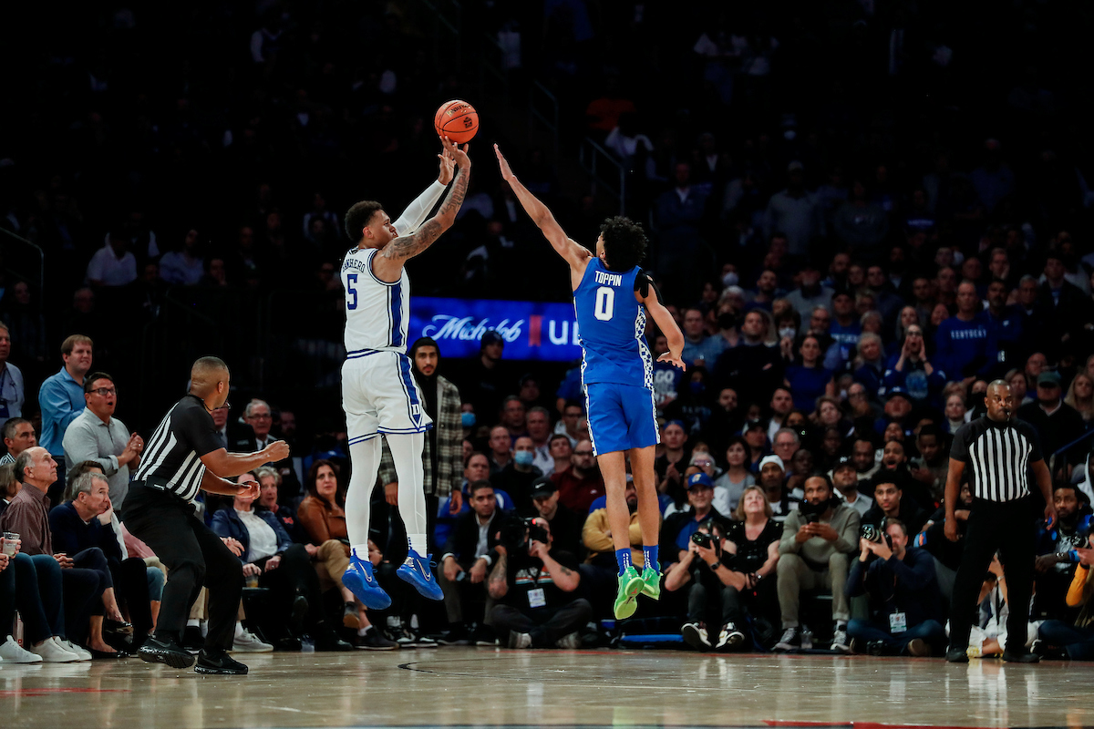 Jacob Toppin.

Kentucky loses to Duke 79-71 in the Champions Classic at Madison Square Garden in New York on Nov. 9, 2021.

Photos by Chet White | UK Athletics