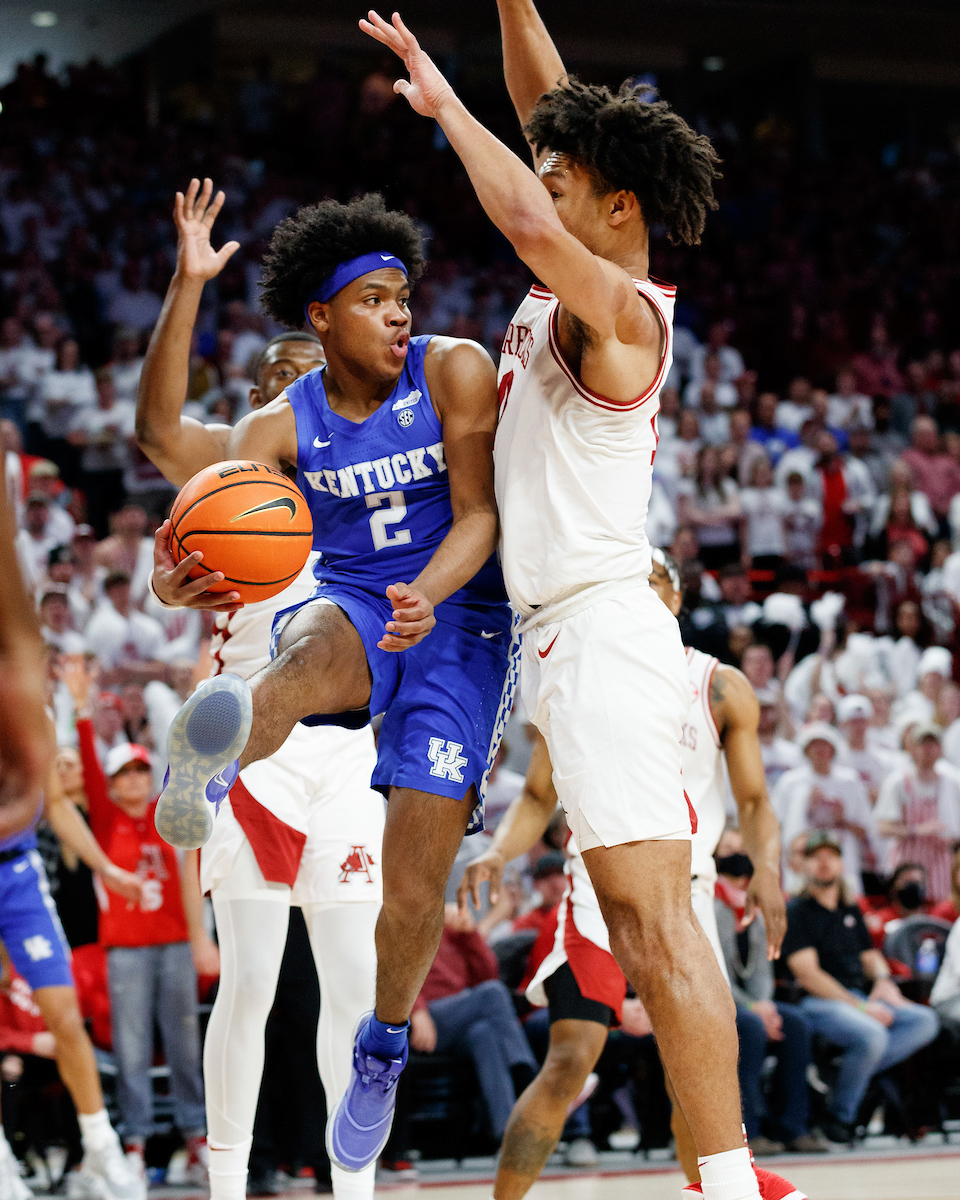 Sahvir Wheeler.

Kentucky falls to Arkansas, 75-73.

Photo by Elliott Hess | UK Athletics