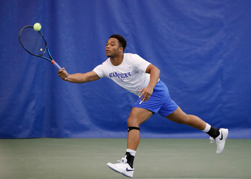 WILLIAM BUSHAMUKA.

The University of Kentucky mens tennis team beats Vanderbilt Sunday, April 8, 2018, at the Boone Tennis Center in Lexington, KY.

Photo by Elliott Hess | UK Athletics