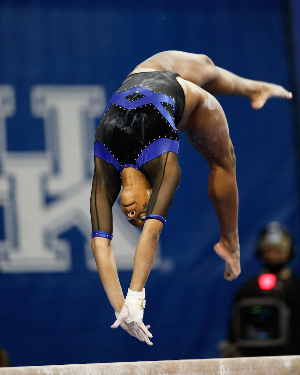 CALLY NIXON.

Kentucky beats Auburn, 196.225 - 194.550.

Photo by Elliott Hess | UK Athletics