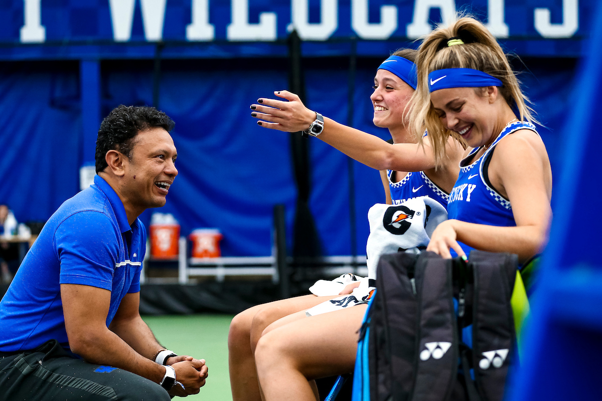 Lidia Gonzalez. Carlos Drada. Carla Girbau.

Kentucky falls to Florida 4-2.

Photo by Eddie Justice | UK Athletics