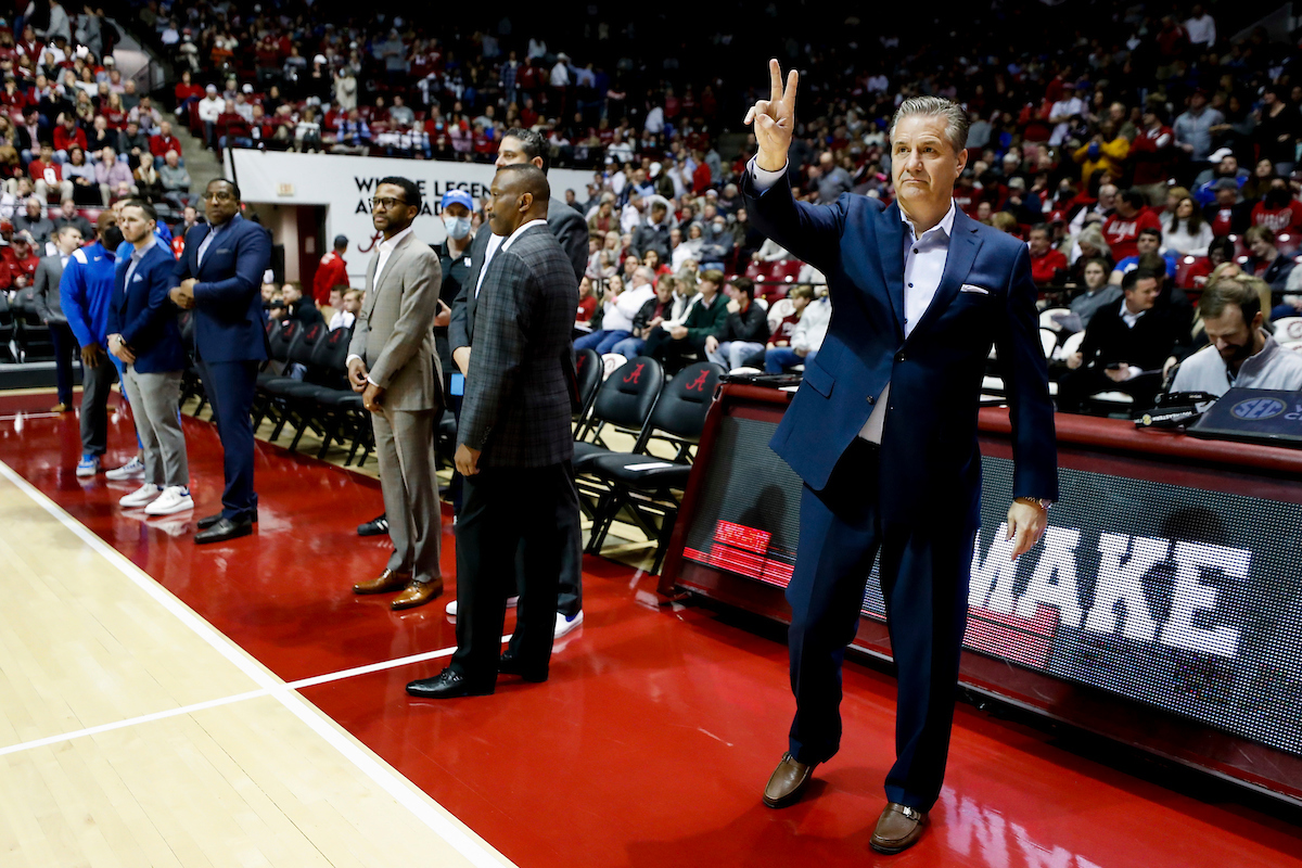 John Calipari. Bruiser Flint. Orlando Antigua. Jai Lucas. Chin Coleman. Brad Calipari.

Kentucky beat Alabama 66-55.

Photos by Chet White | UK Athletics