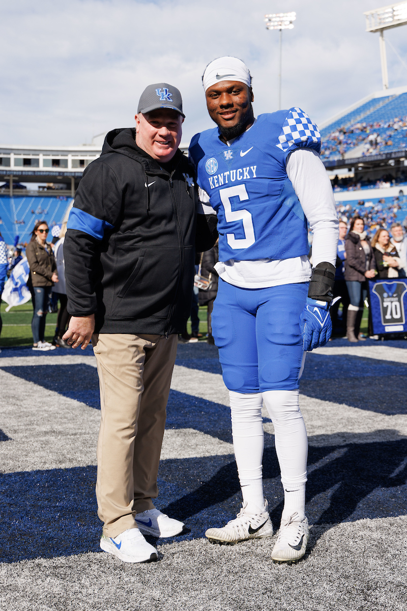 Deandre Square.

Kentucky beat New Mexico State 56-16.

Photo by Elliott Hess | UK Athletics
