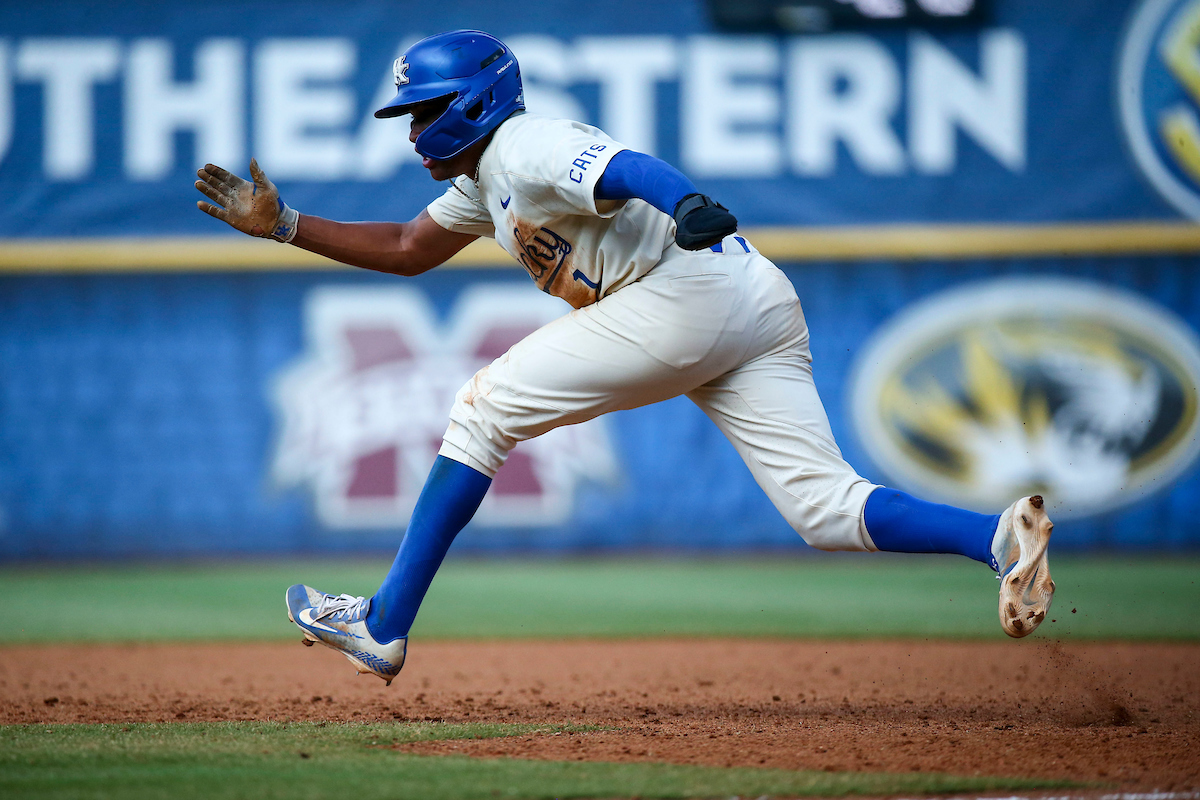 Daniel Harris IV. 

Kentucky defeats LSU 7-2.

Photo by Sarah Caputi | UK Athletics