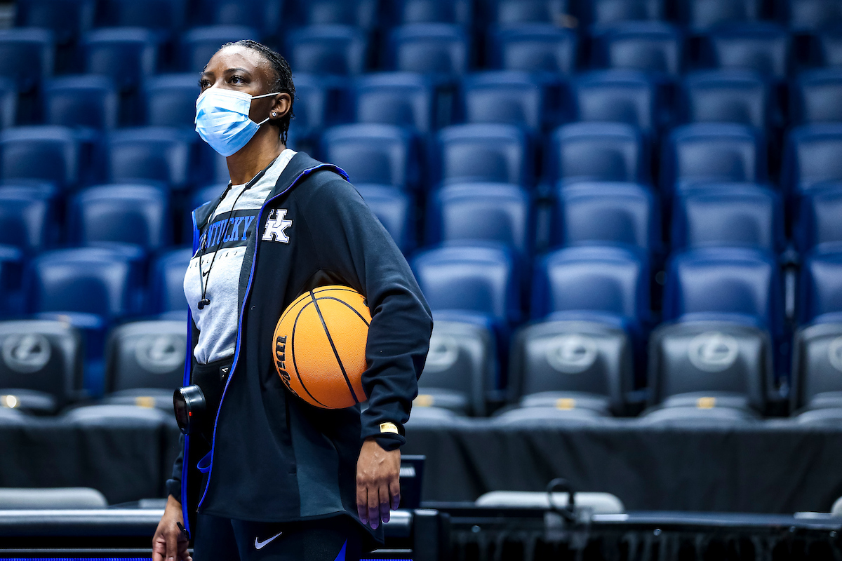 Niya Butts.

Kentucky shootaround day one for the SEC Tournament.

Photo by Eddie Justice | UK Athletics
