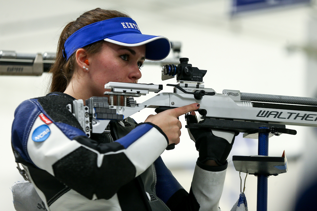 Hailee Sigmon. 

Kentucky vs Morehead State rifle.

Photo by Eddie Justice | UK Athletics