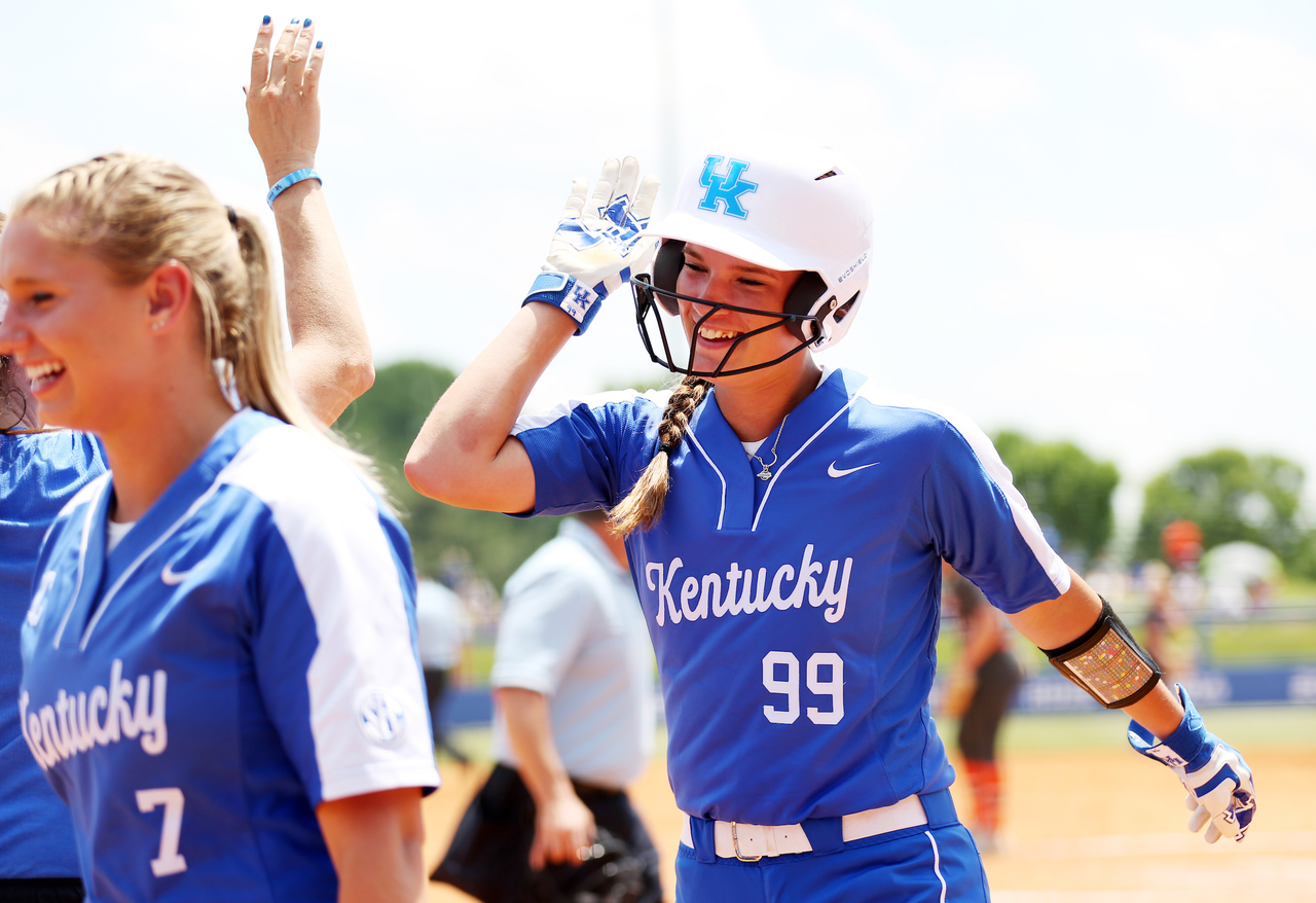Kayla Kowalik

Softball beat Virginia Tech 8-1 in the second game of the NCAA Regional Tournament.

Photo by Britney Howard | UK Athletics