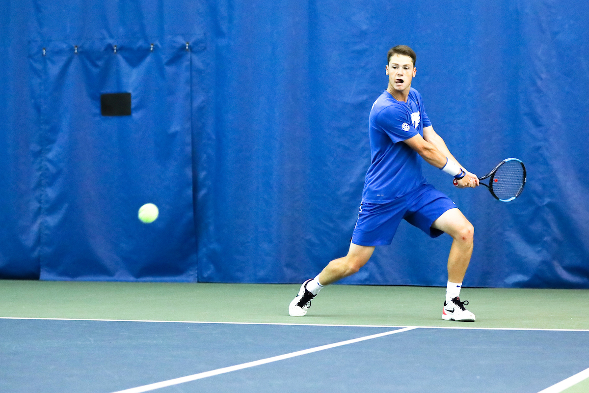 Kevin Huempfner. 

Kentucky men's tennis falls to Tennessee 0-4 on Sunday, April 14th..

Photo by Eddie Justice | UK Athletics