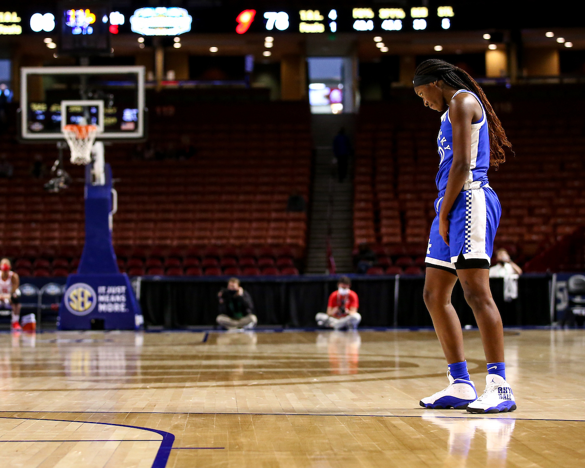 Rhyne Howard. 

Kentucky loses to Georgia 78-66 at the SEC Tournament. 

Photo by Eddie Justice | UK Athletics