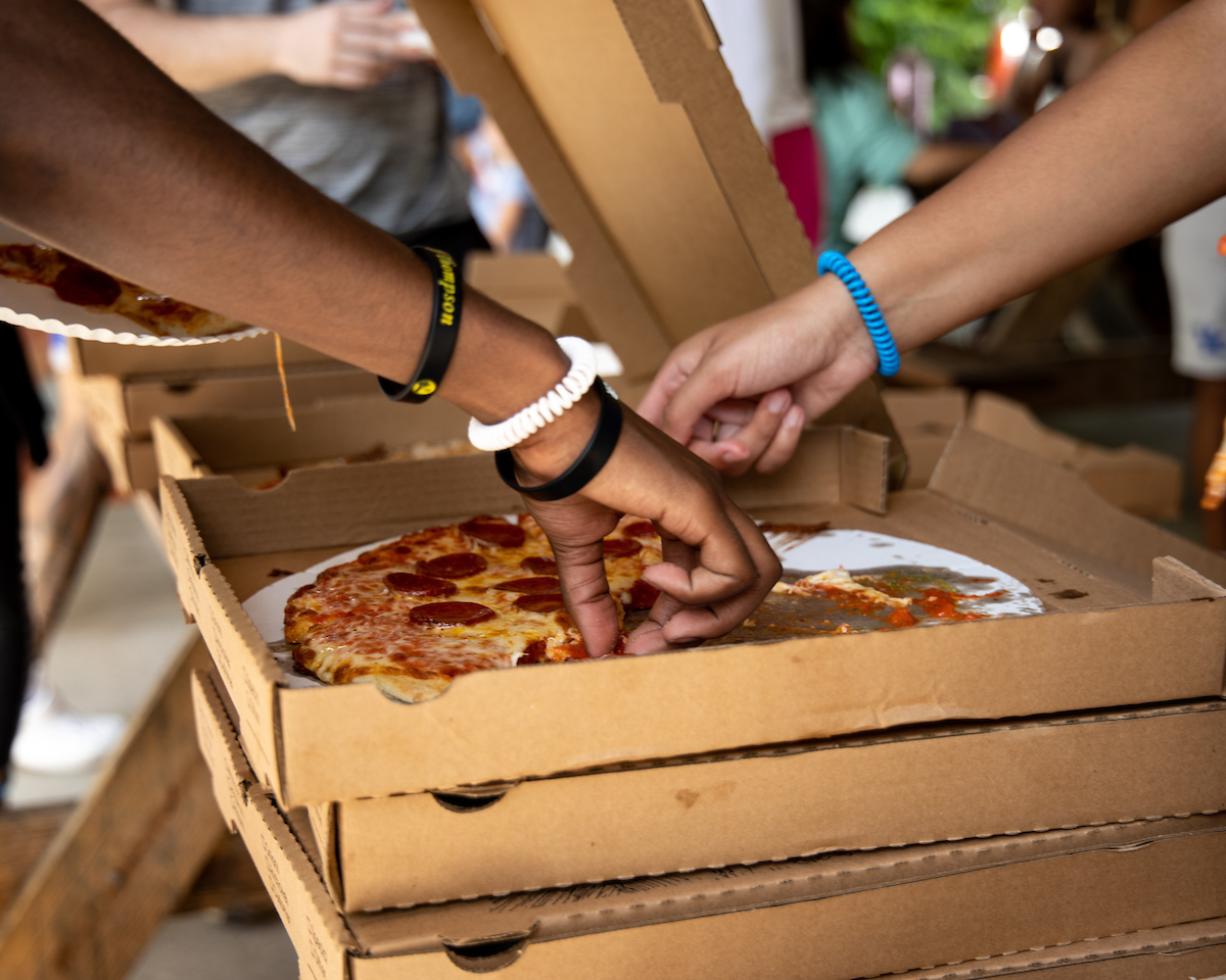 Pizza. 

WBB visits Natural Bridge in Red River Gorge.

Photo by Eddie Justice | UK Athletics