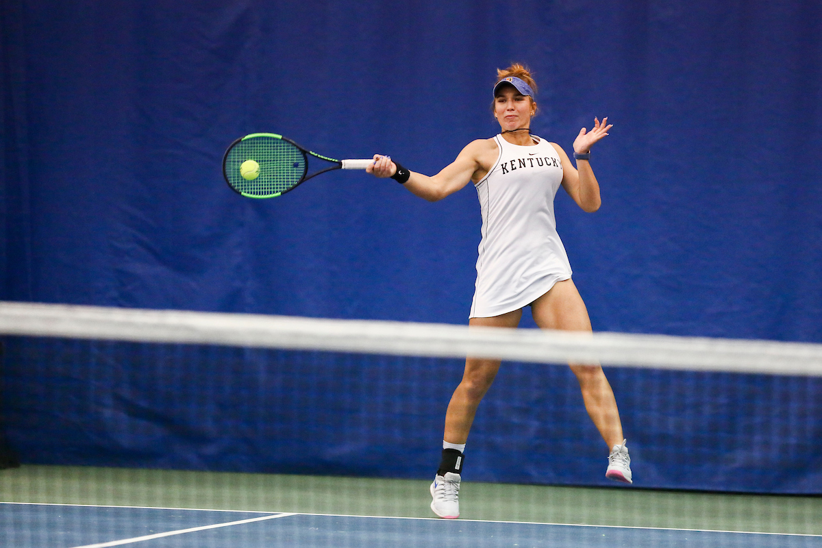 Akvile Parazinskaite.

Kentucky beat Kennesaw State 7-0.

Photo by Hannah Phillips | UK Athletics