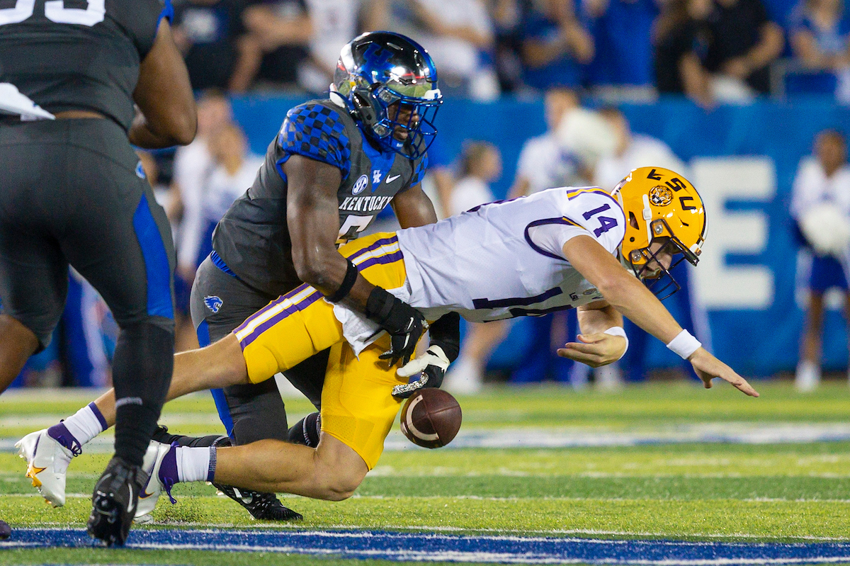 DeAndre Square.

UK beat LSU 42-21.

Photo by Grant Lee | UK Athletics