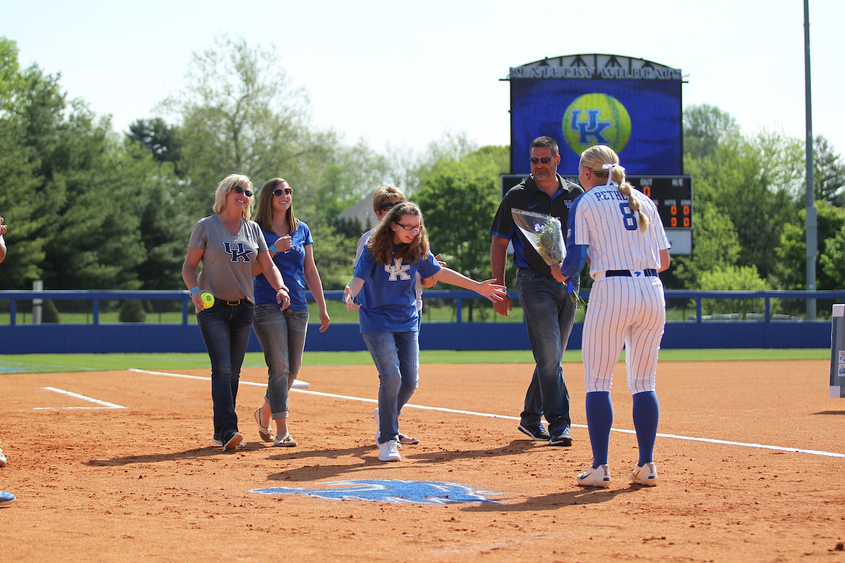 Erin Rethlake.

The University of Kentucky softball team during Game 1 against South Carolina for Senior Day on Sunday, May 6th, 2018 at John Cropp Stadium in Lexington, Ky.

Photo by Quinn Foster I UK Athletics