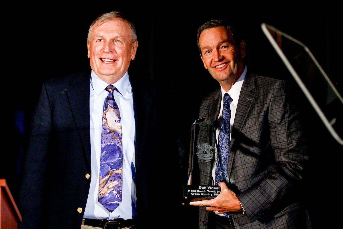 Don Weber. Mitch Barnhart. 

UK Athletics Hall of Fame. 

Photo by Eddie Justice | UK Athletics