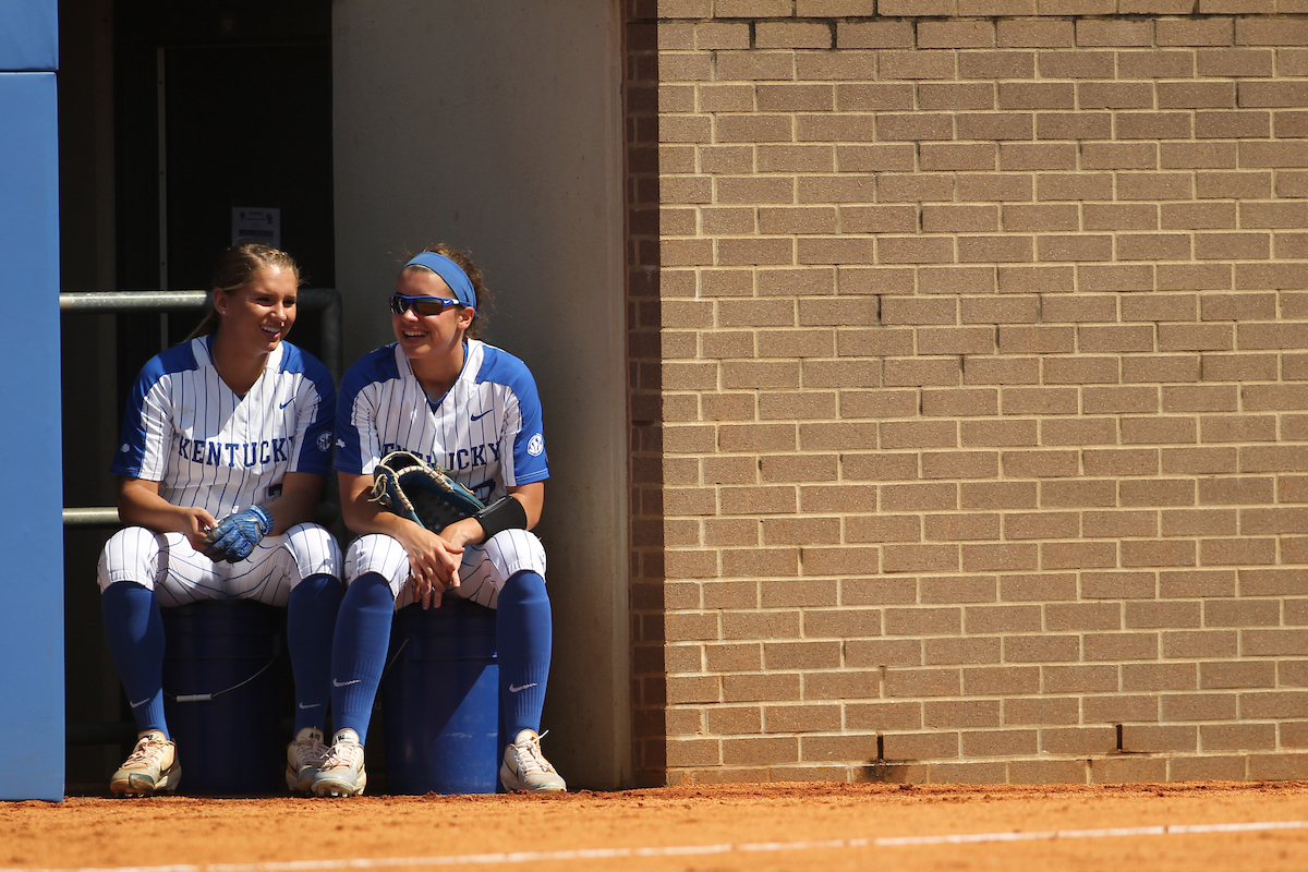 Bailey Vick. Autumn Humes.

The University of Kentucky softball team during Game 1 against South Carolina for Senior Day on Sunday, May 6th, 2018 at John Cropp Stadium in Lexington, Ky.

Photo by Quinn Foster I UK Athletics