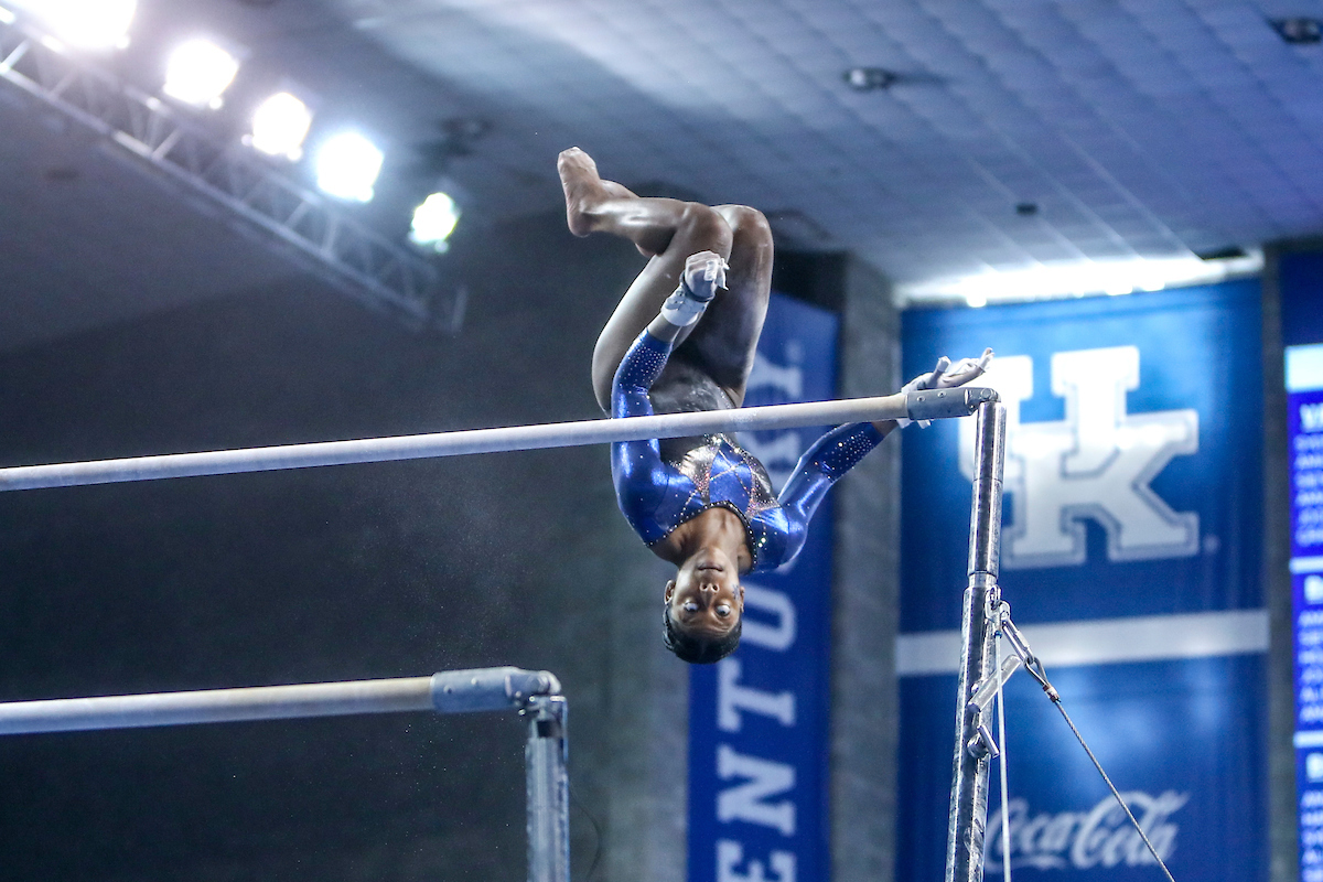 Cally Nixon.

Kentucky defeats Mizzou 197.450-196.875.

Photo by Sarah Caputi | UK Athletics
