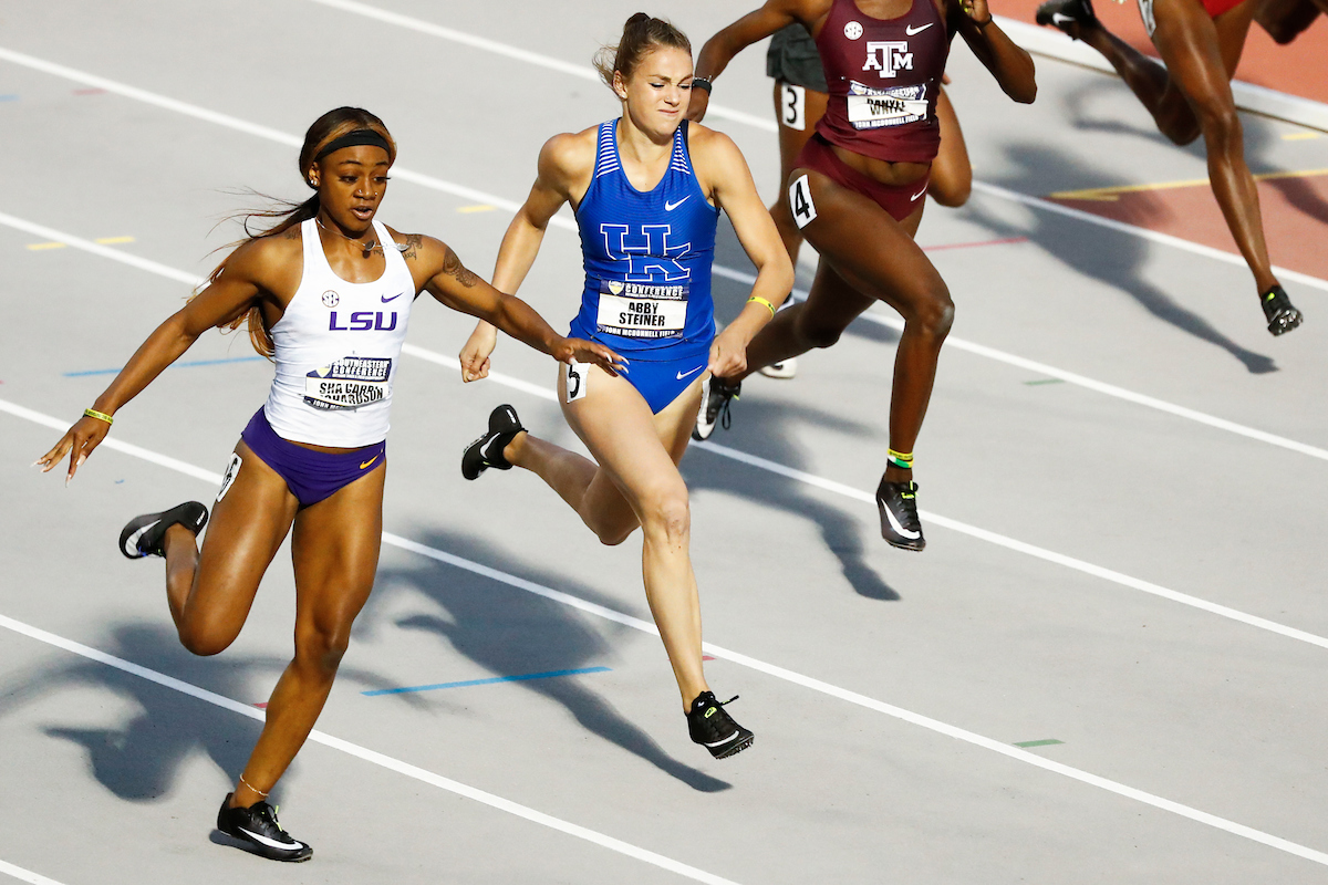 Abby Steiner. 

Day three of the 2019 SEC Outdoor Track and Field Championships.