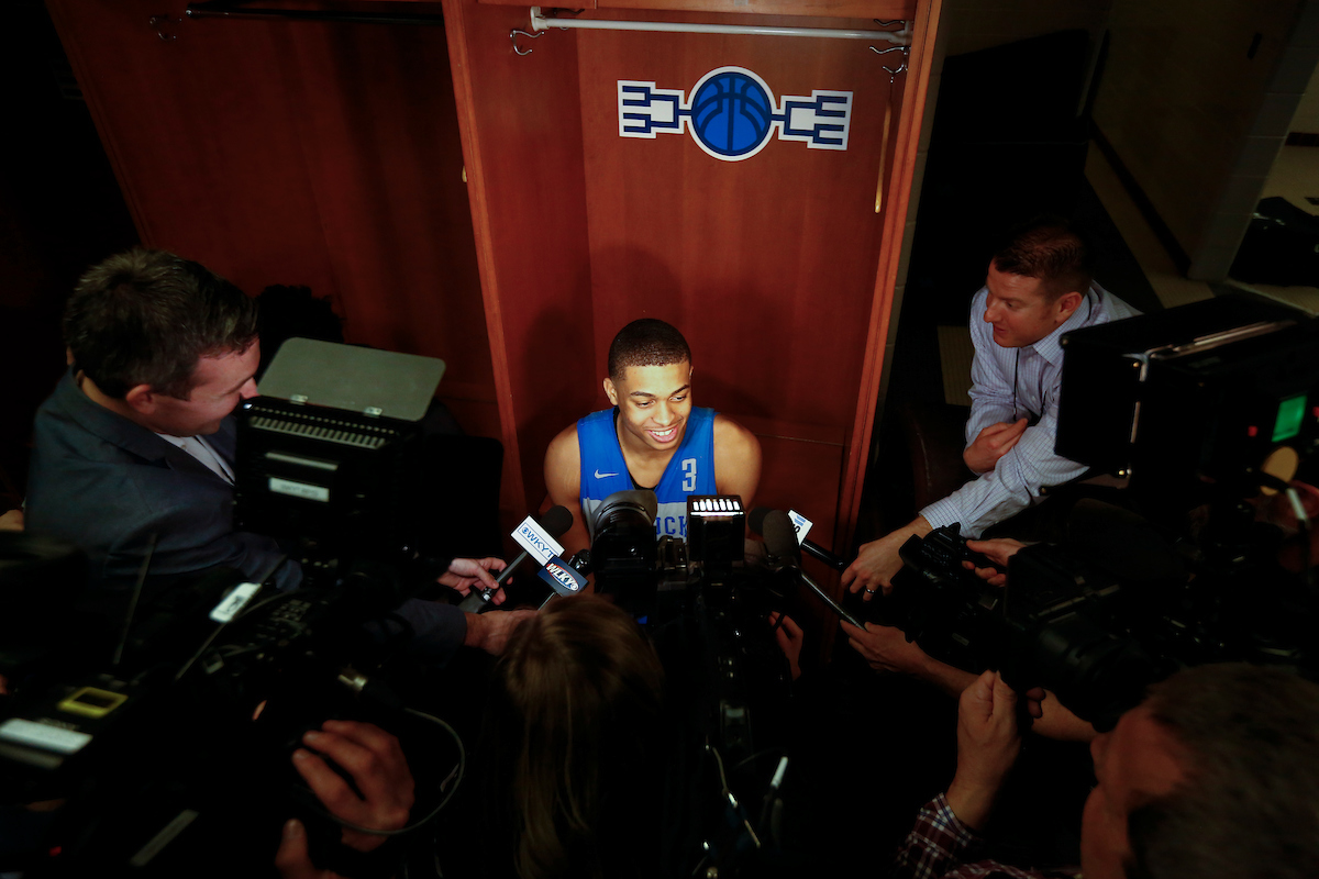 Keldon Johnson.

Practice and pressers. 

Photo by Chet White | UK Athletics