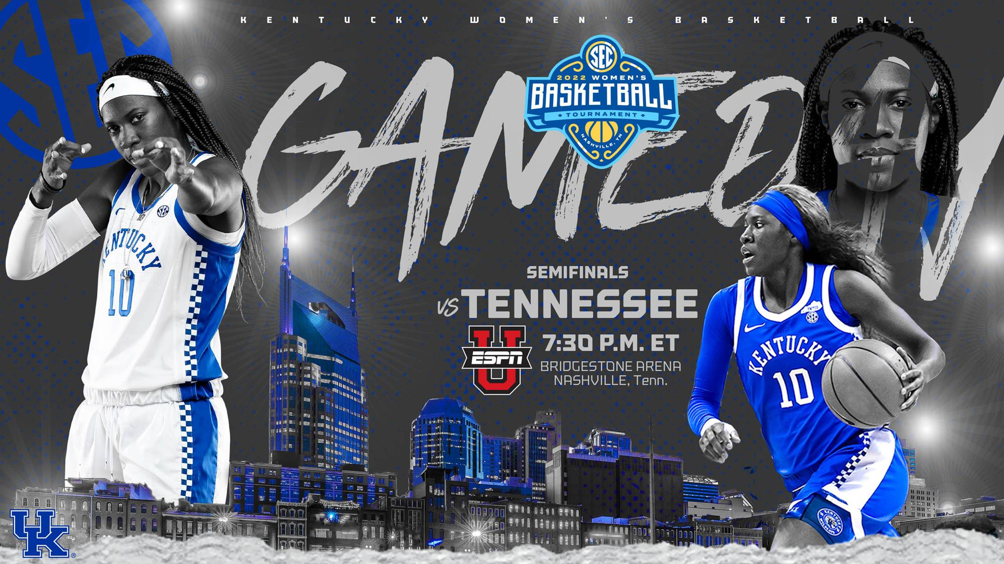 Kentucky Faces No. 18 Tennessee Saturday in SEC Tournament Semifinal