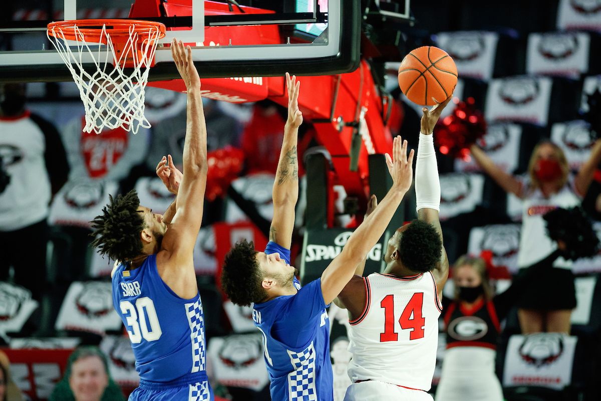 Olivier Sarr. Dontaie Allen.

Kentucky falls to Georgia, 63-62.

Photo by Elliott Hess | UK Athletics
