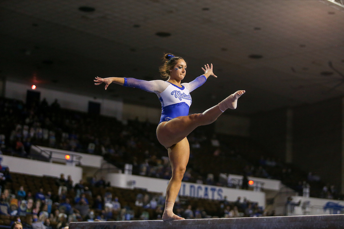 Isabella Magnelli.

Kentucky beats LSU 197.100 - 196.800

Photo by Hannah Phillips | UK Athletics