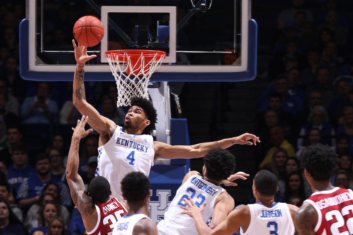 Nick Richards.

Kentucky beat Arkansas 70-66.

Photo by Quinn Foster | UK Athletics