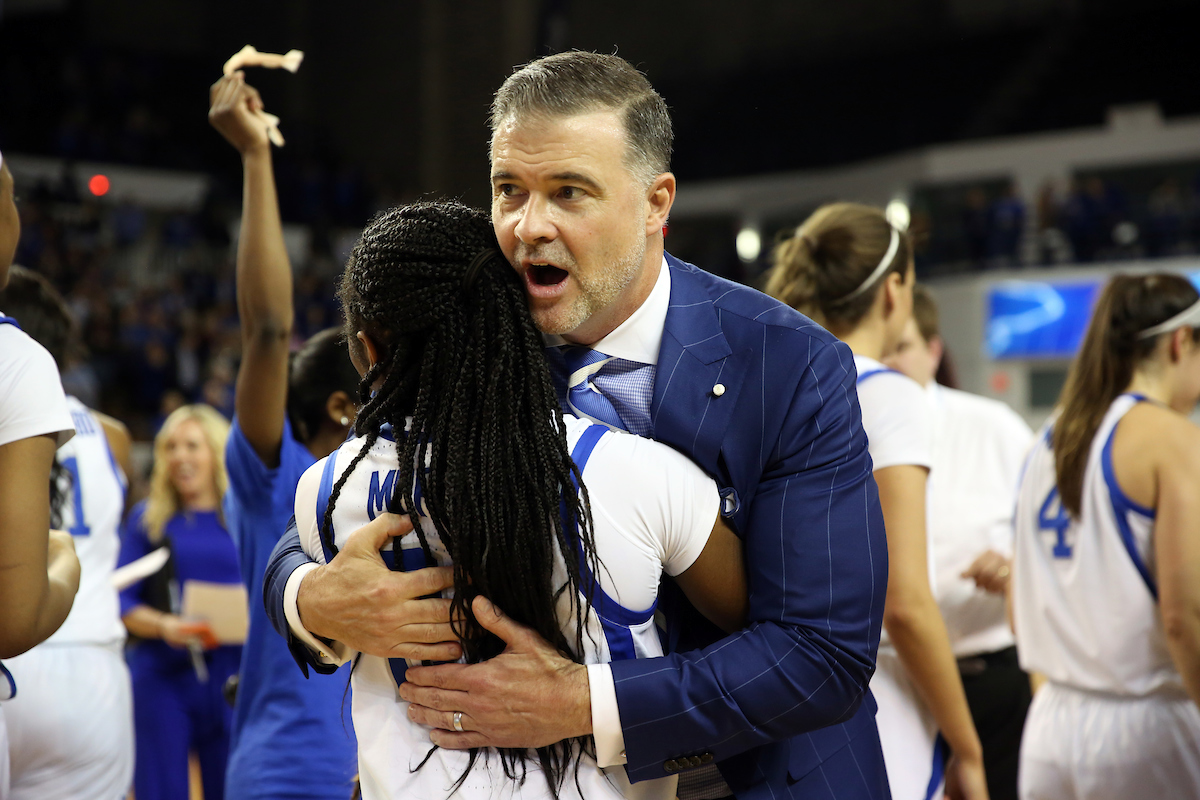Matthew Mitchell 

The UK Women's Basketball team beat LSU on Senior Day on Sunday, February 24, 2019.

Photo by Britney Howard | UK Athletics