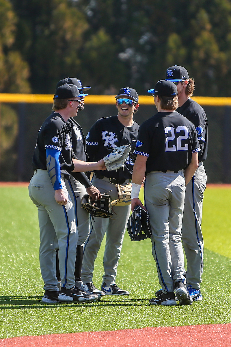 Outfielders.

Kentucky defeats Jacksonville State 15-1.

Photo by Sarah Caputi | UK Athletics