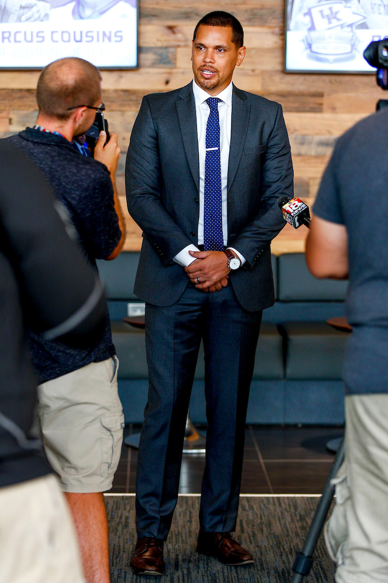 Andre Woodson. 

UK Athletics Hall of Fame. 

Photo by Eddie Justice | UK Athletics