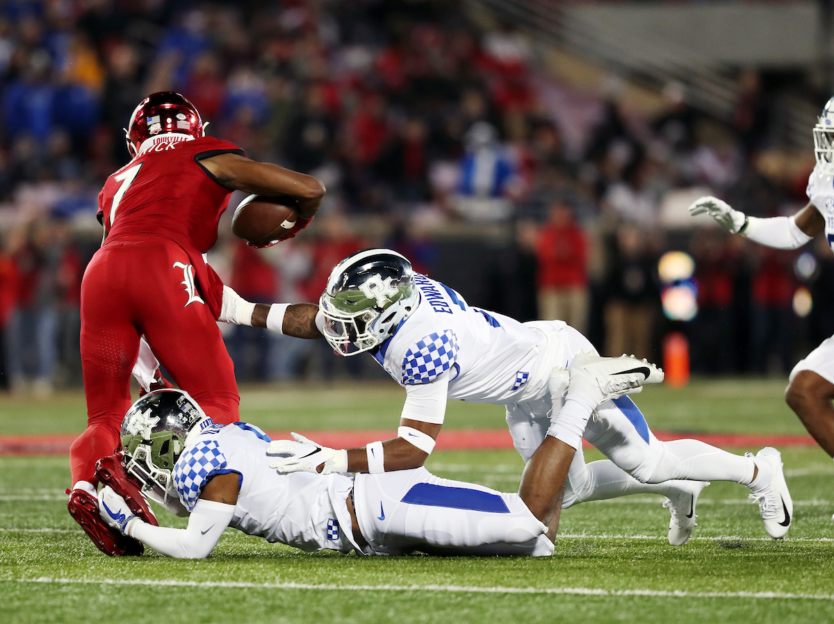 Mike Edwards

UK football beats Louisville 56-10 at Cardinal Stadium. 

Photo by Britney Howard  | UK Athletics