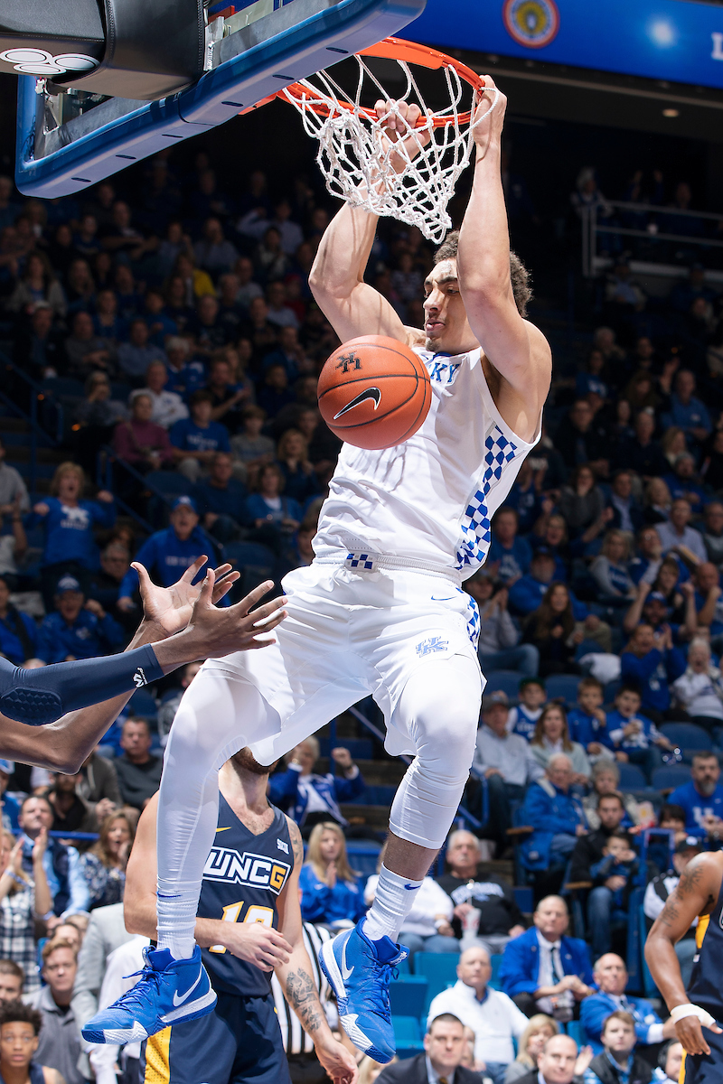 Reid Travis.

Kentucky men's basketball beat UNCG 78-61 on Saturday in Rupp Arena.

Photo by Chet White | UK Athletics