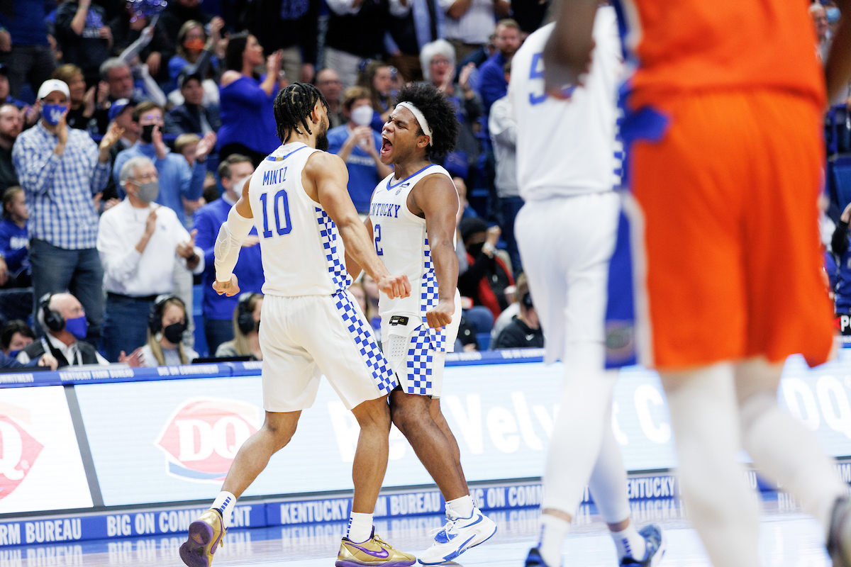 Davion Mintz. Sahvir Wheeler.

Kentucky beat Florida 78-57.

Photo by Elliott Hess | UK Athletics