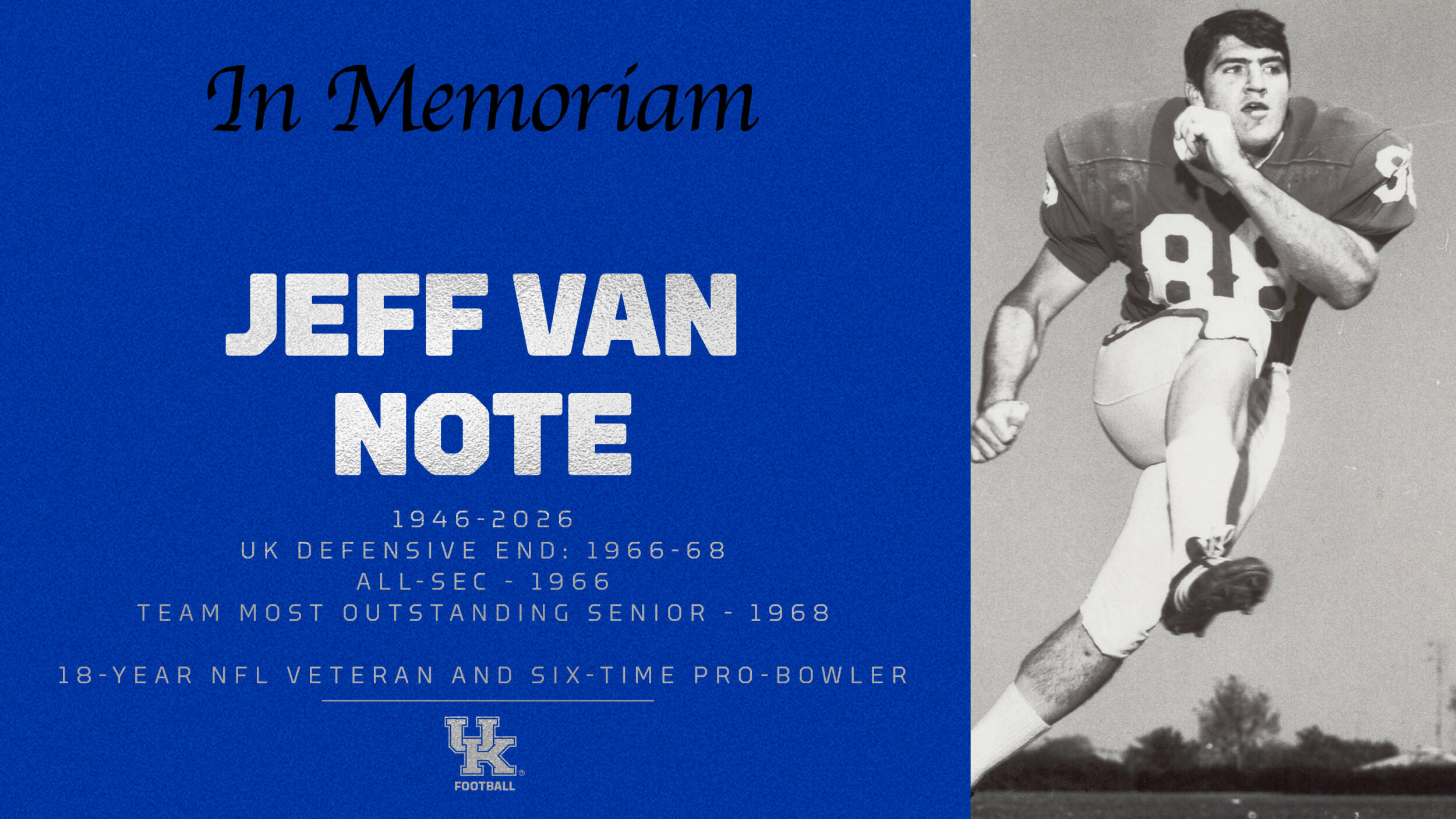 Jeff Van Note, UK Athletics Hall of Famer, Has Died