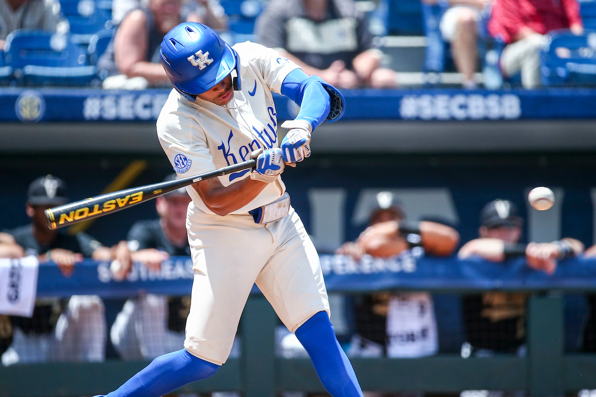 Daniel Harris IV. 

Kentucky beats Vanderbilt 10-2.

Photo by Sarah Caputi | UK Athletics