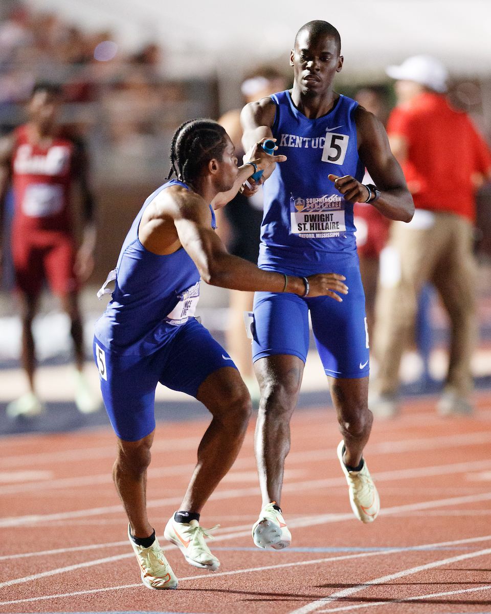 Dwight St. Hillaire. Lance Lang.


SEC Day 3.

Elliott Hess | UK Athletics