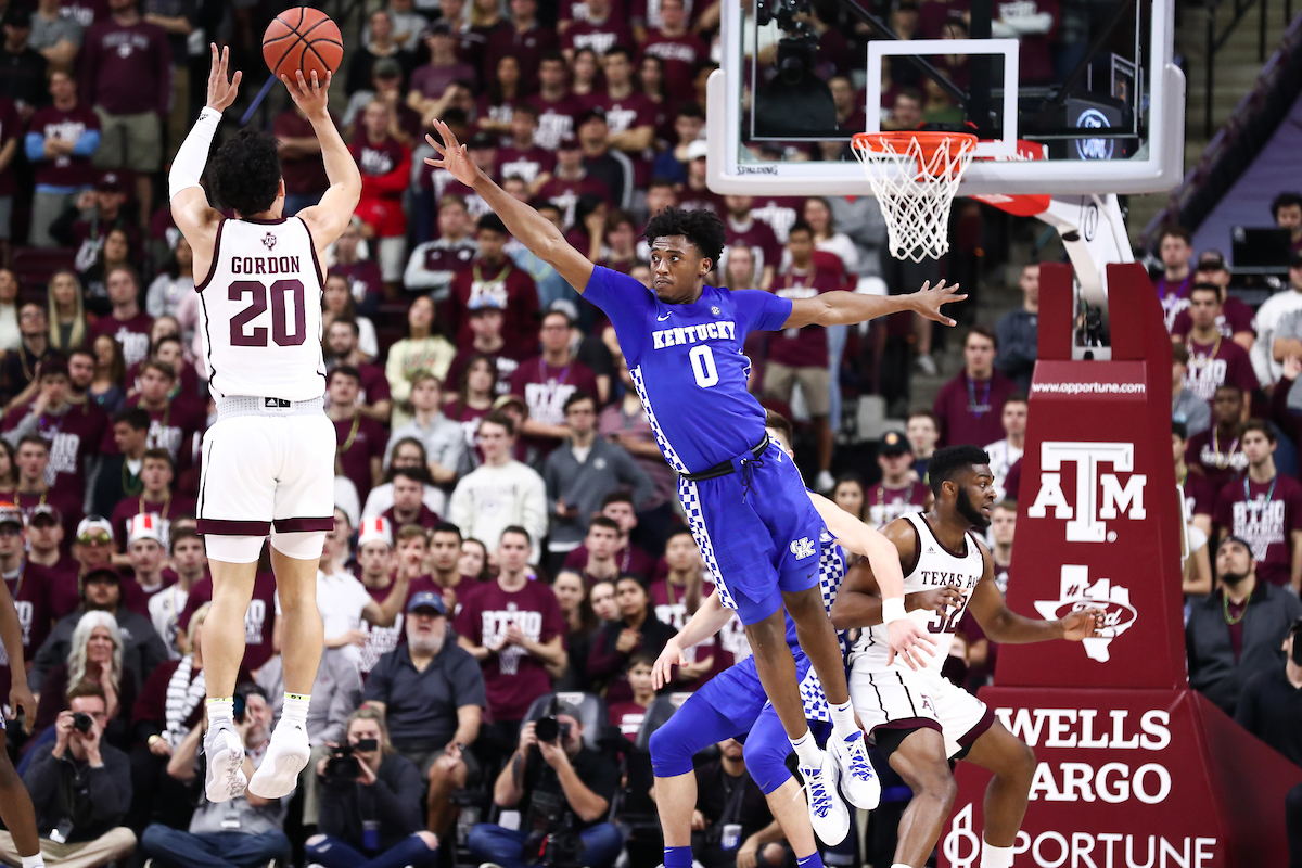 Ashton Hagans.

Kentucky beat Texas A&M 69-60.

Photo by Elliott Hess | UK Athletics