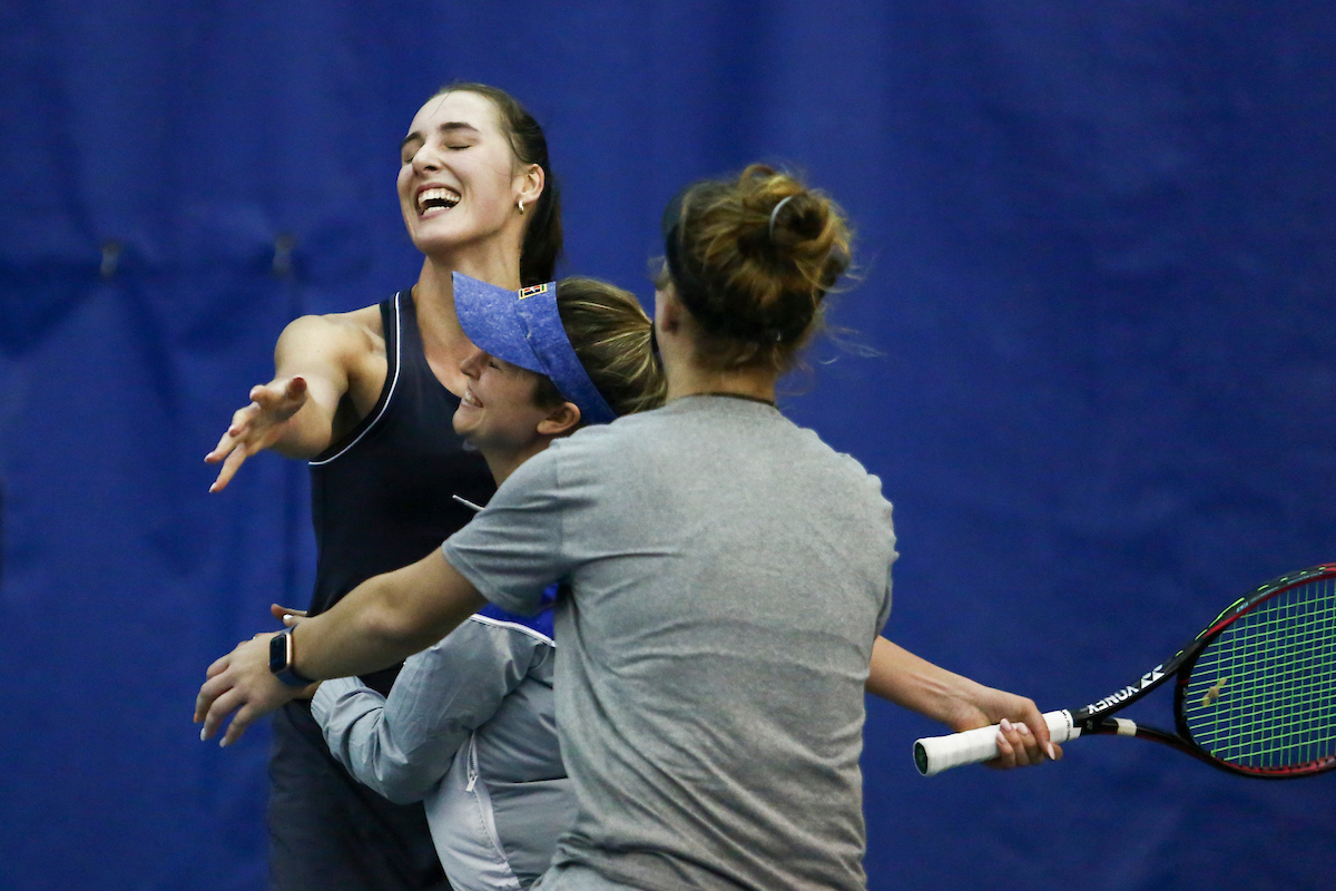 Anastasia Tkachenko and Carla Girbau.

Kentucky beat Texas A&M 4-3.

Photo by Hannah Phillips | UK Athletics