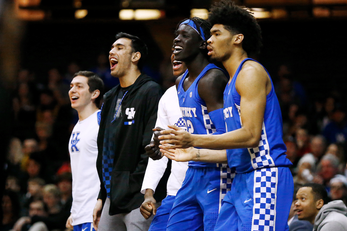 Team.

The University of Kentucky men's basketball team beat Vanderbilt 74-67 at Memorial Gymnasium in Nashville, TN., on Saturday, January 13, 2018.

Photo by Chet White | UK Athletics
