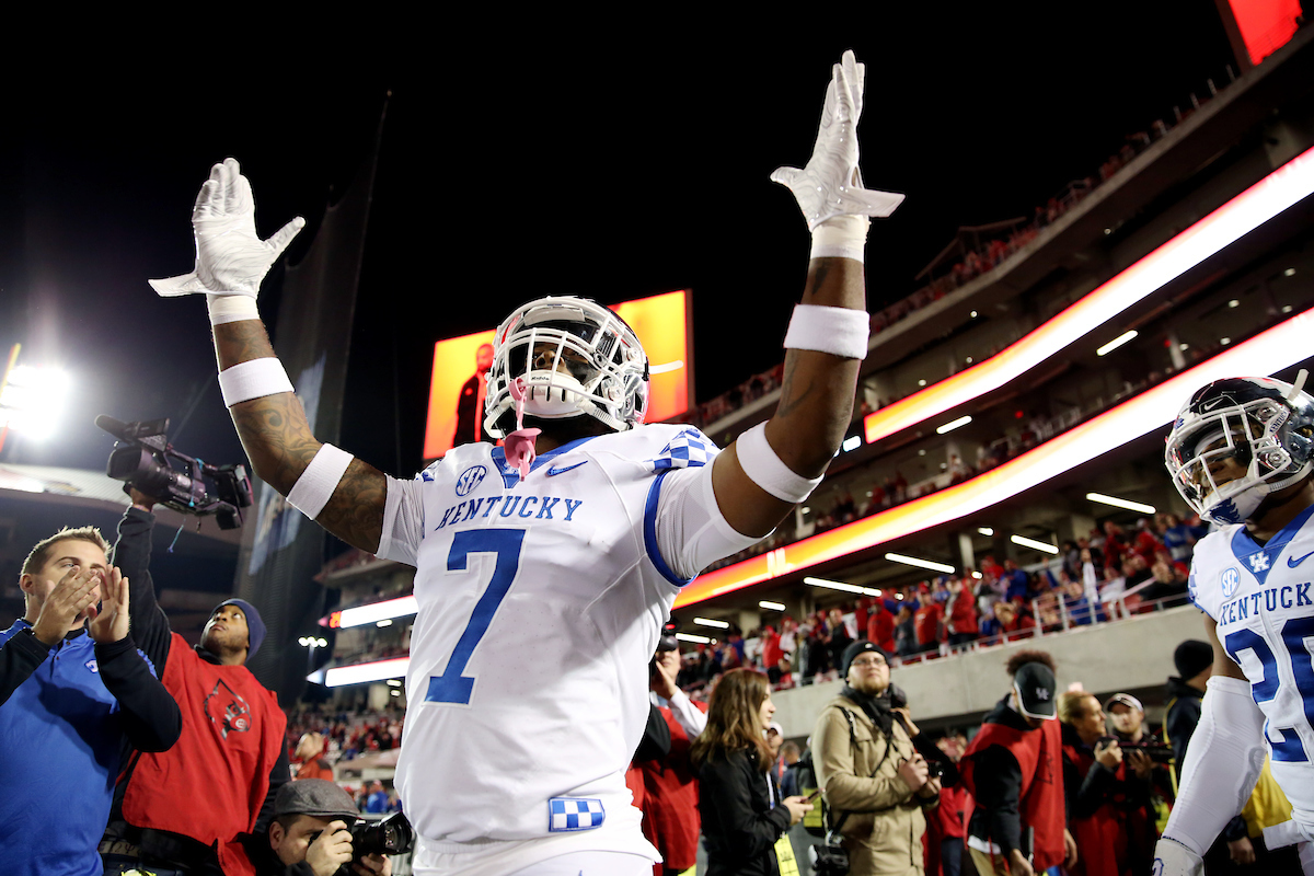 Mike Edwards

UK football beats Louisville 56-10 at Cardinal Stadium. 

Photo by Britney Howard  | UK Athletics