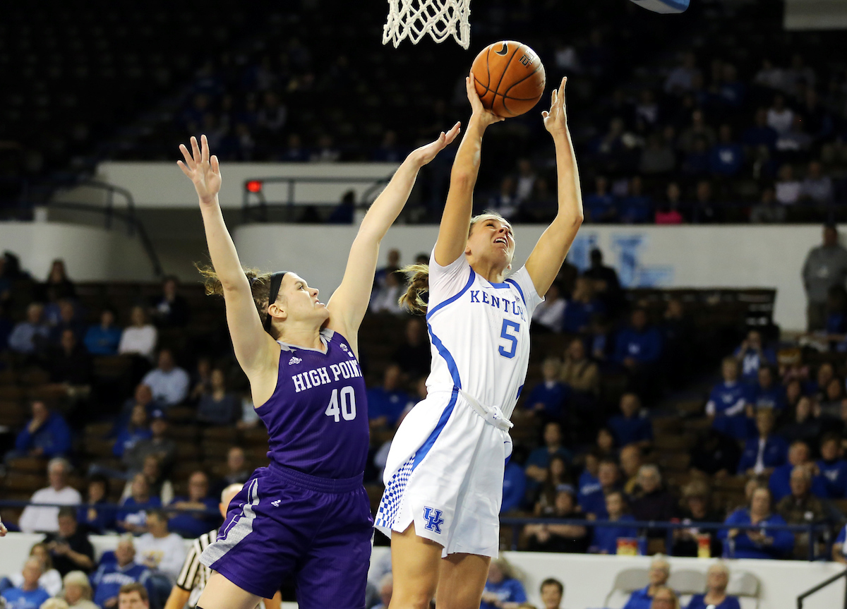 Blair Green

UK Women's Basketball beat High Point University 71-49 at Memorial Coliseum  on Sunday, November 18th, 2018.

Photo by Britney Howard  | UK Athletics