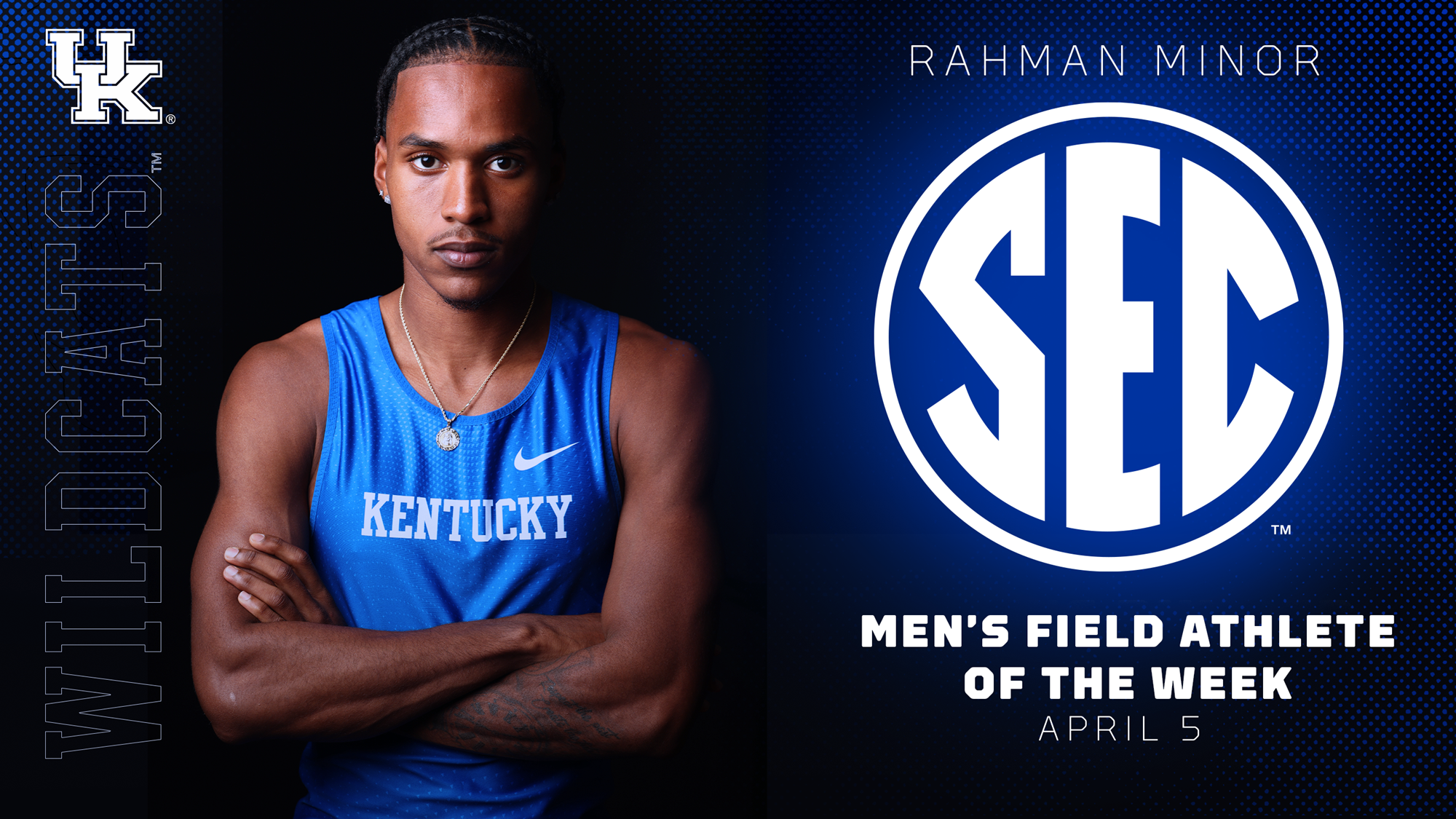 Rahman Minor Named SEC Men’s Field Athlete of the Week