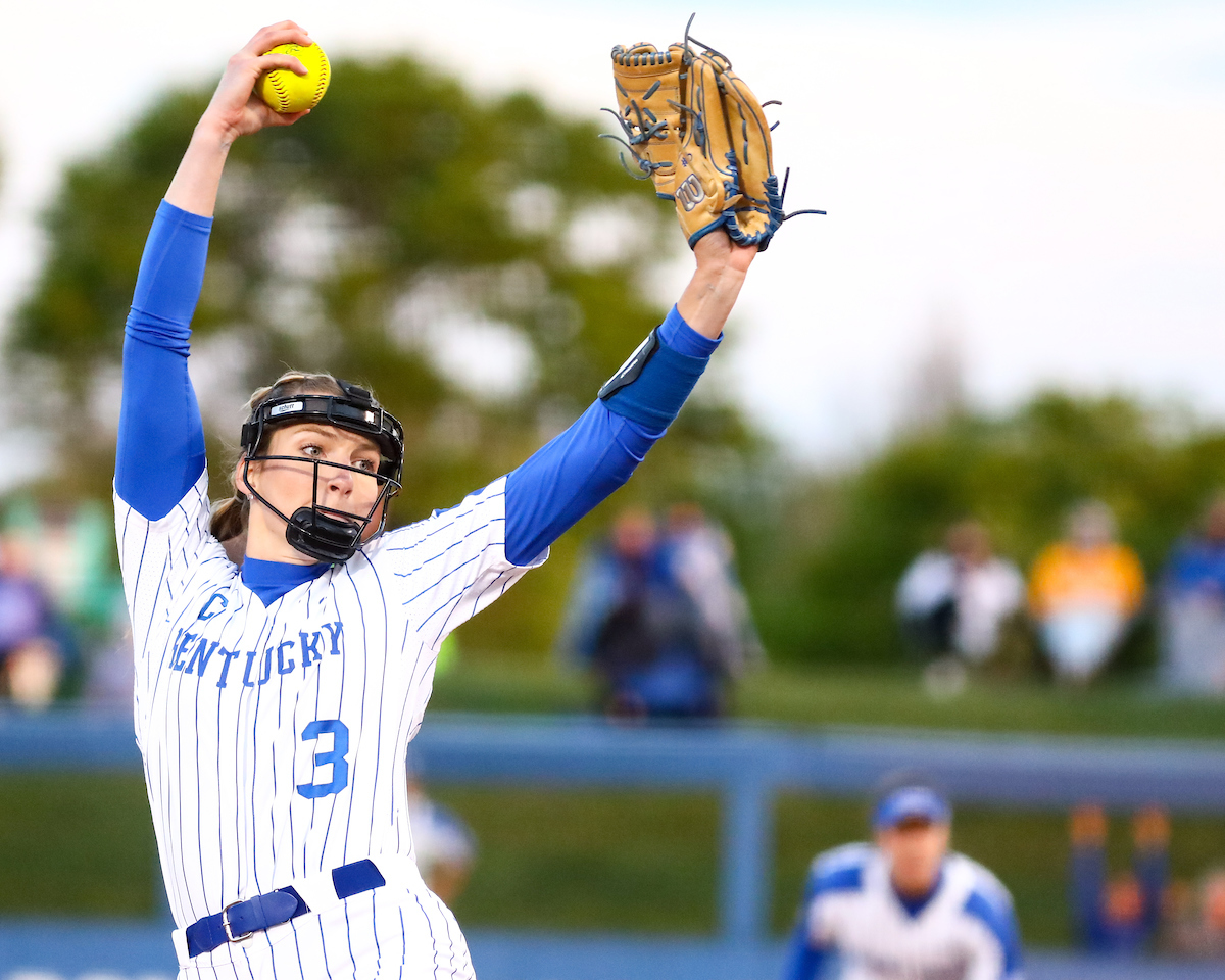 Grace Baalman. 

Kentucky defeats LSU 7-5. 

Photo by Eddie Justice | UK Athletics