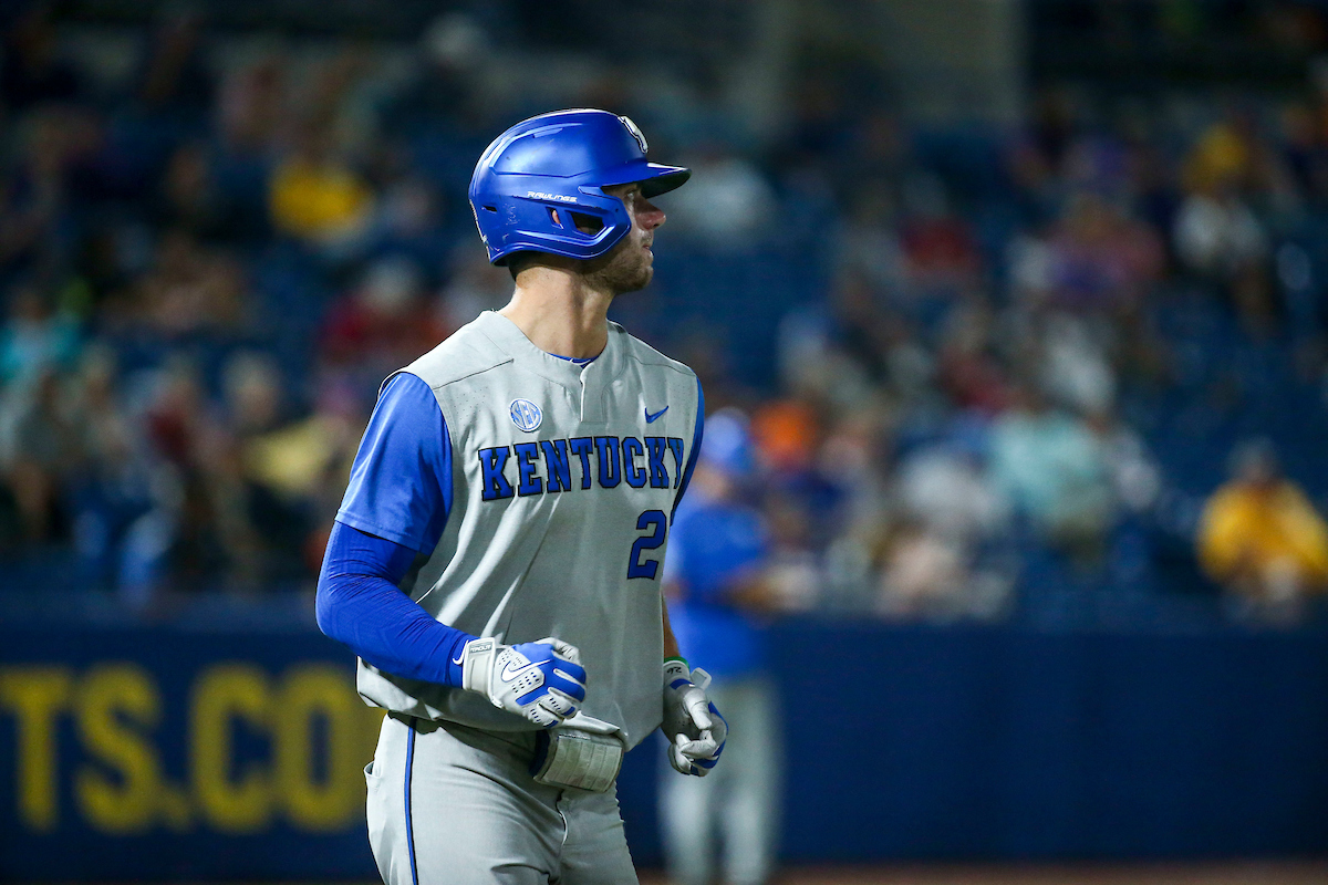 Jacob Plastiak.

Kentucky loses to LSU 6-11.

Photo by Sarah Caputi | UK Athletics