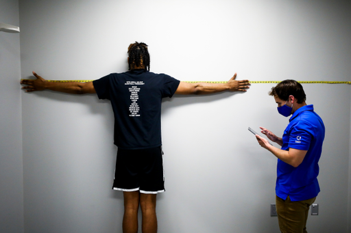 Bryce Hopkins.

The UK men's basketball team at the University of Kentucky Sports Medicine Research Institute. 

Photo by Chet White | UK Athletics