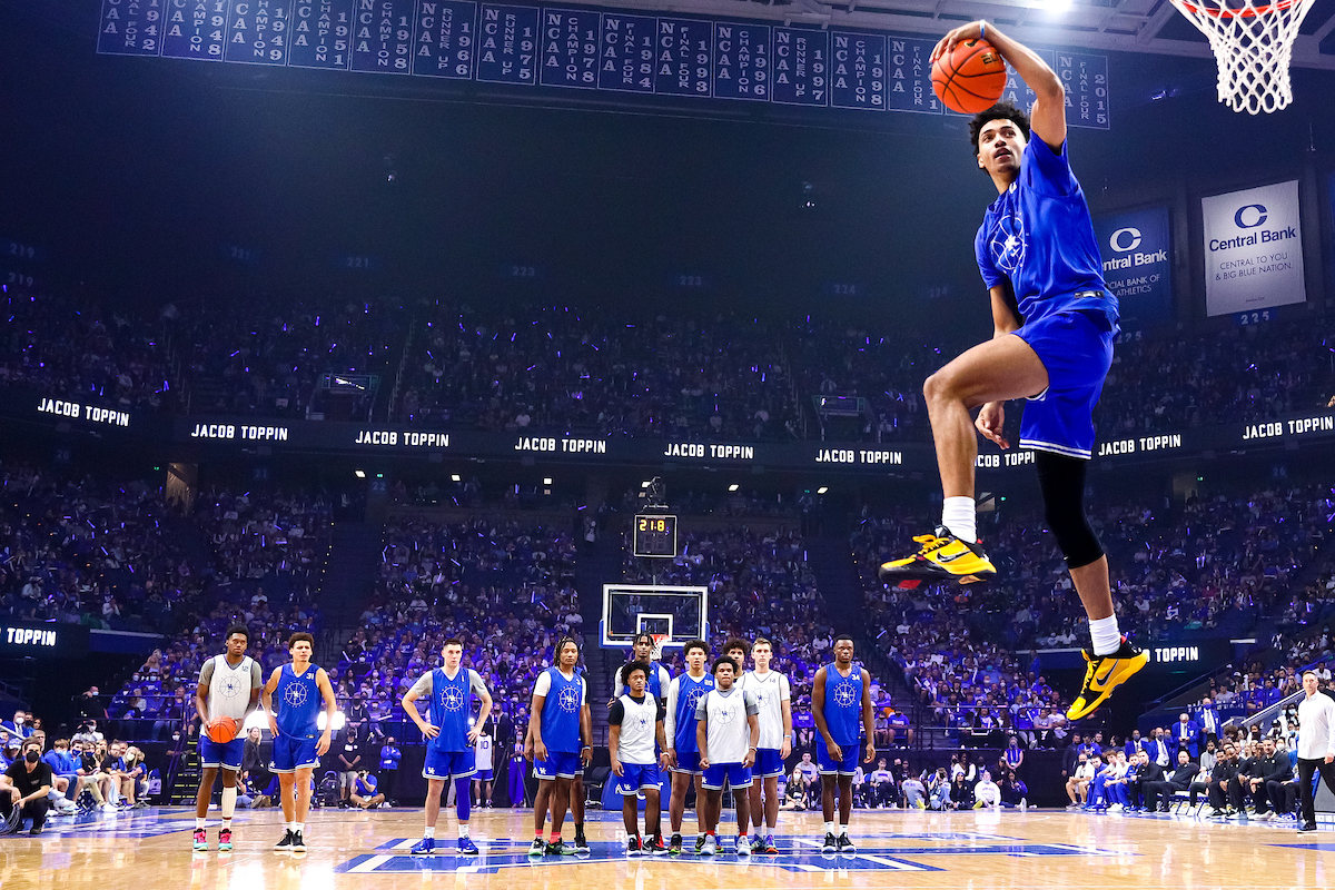 Jacob Toppin. 

Big Blue Madness.

Photo by Eddie Justice | UK Athletics